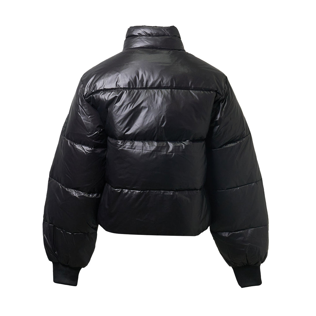 Shiny Nylon Short Puffer Jacket