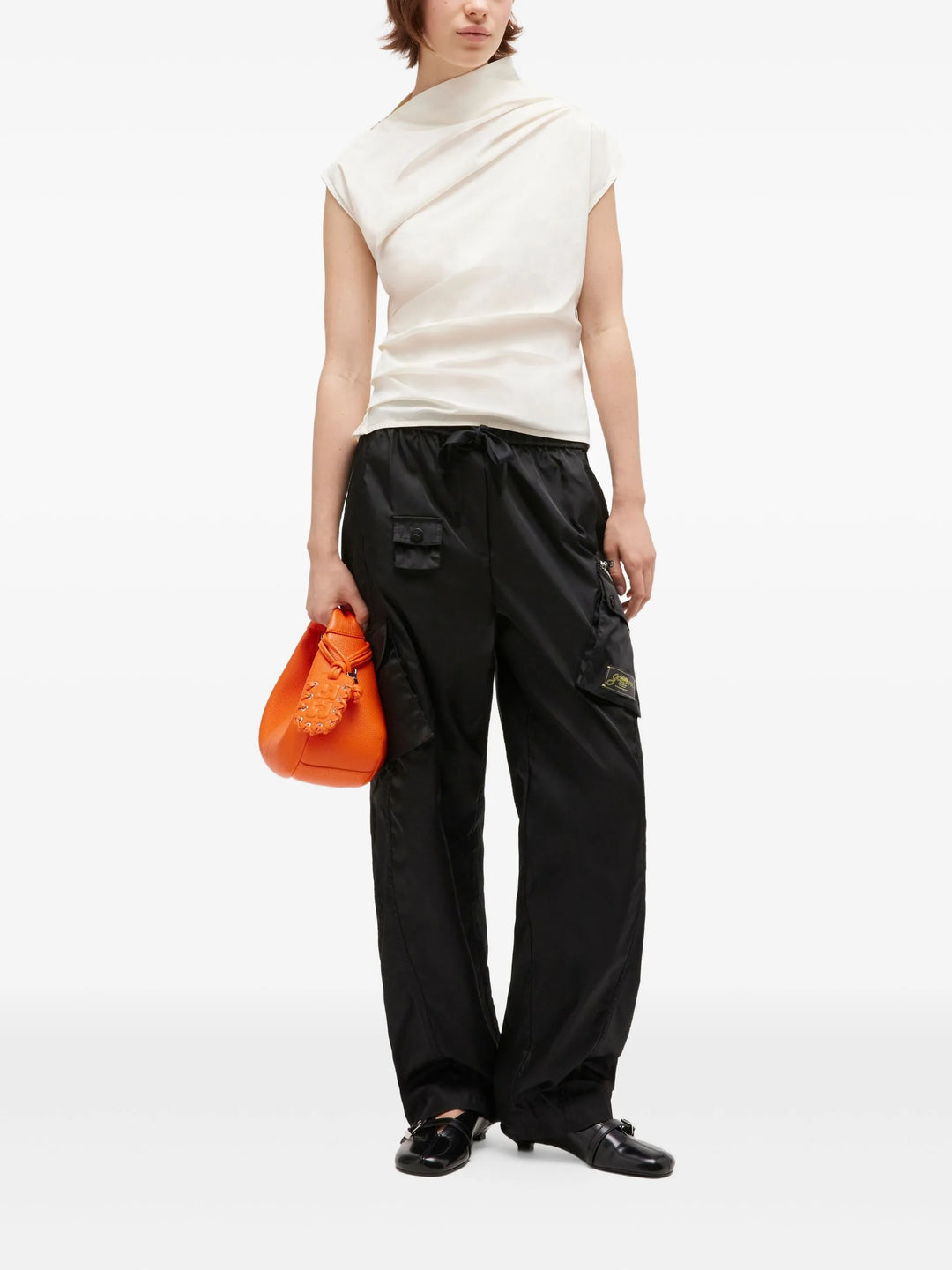 Stretch Cotton Ruched Top