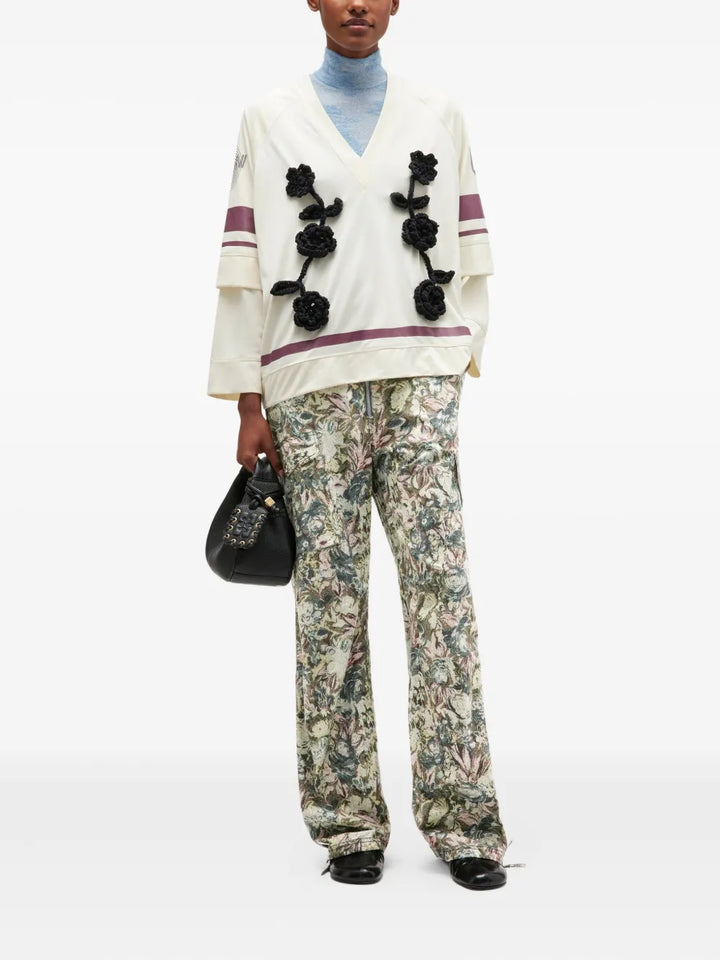 Printed Stretched Cotton Pants