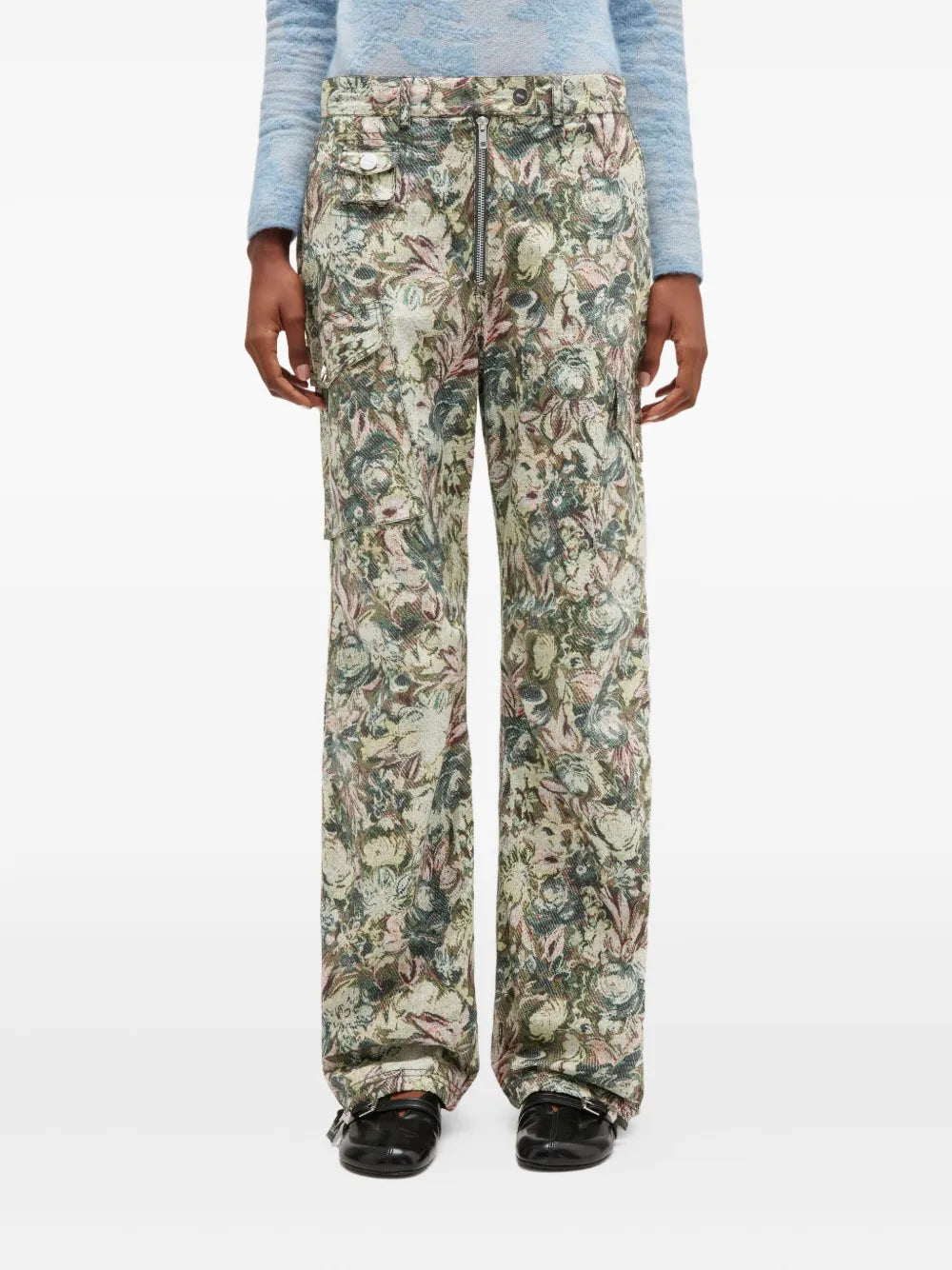 Printed Stretched Cotton Pants
