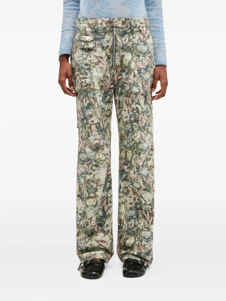 Printed Stretched Cotton Pants