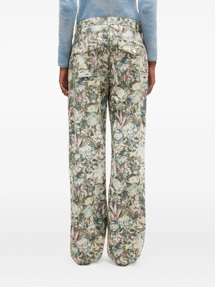 Printed Stretched Cotton Pants