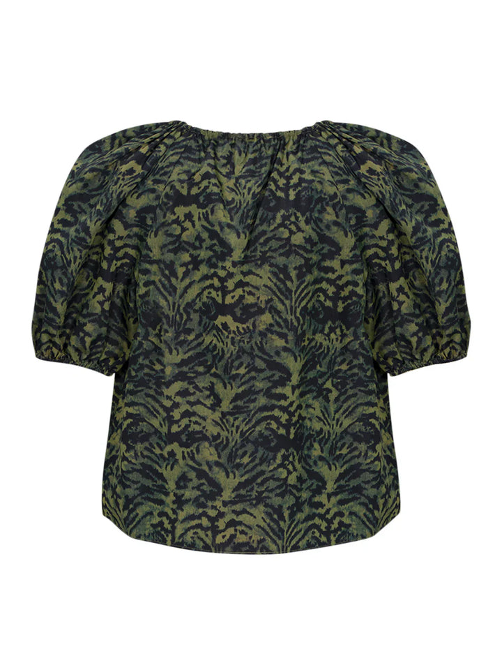 Talie Silk Short Sleeve Blouse