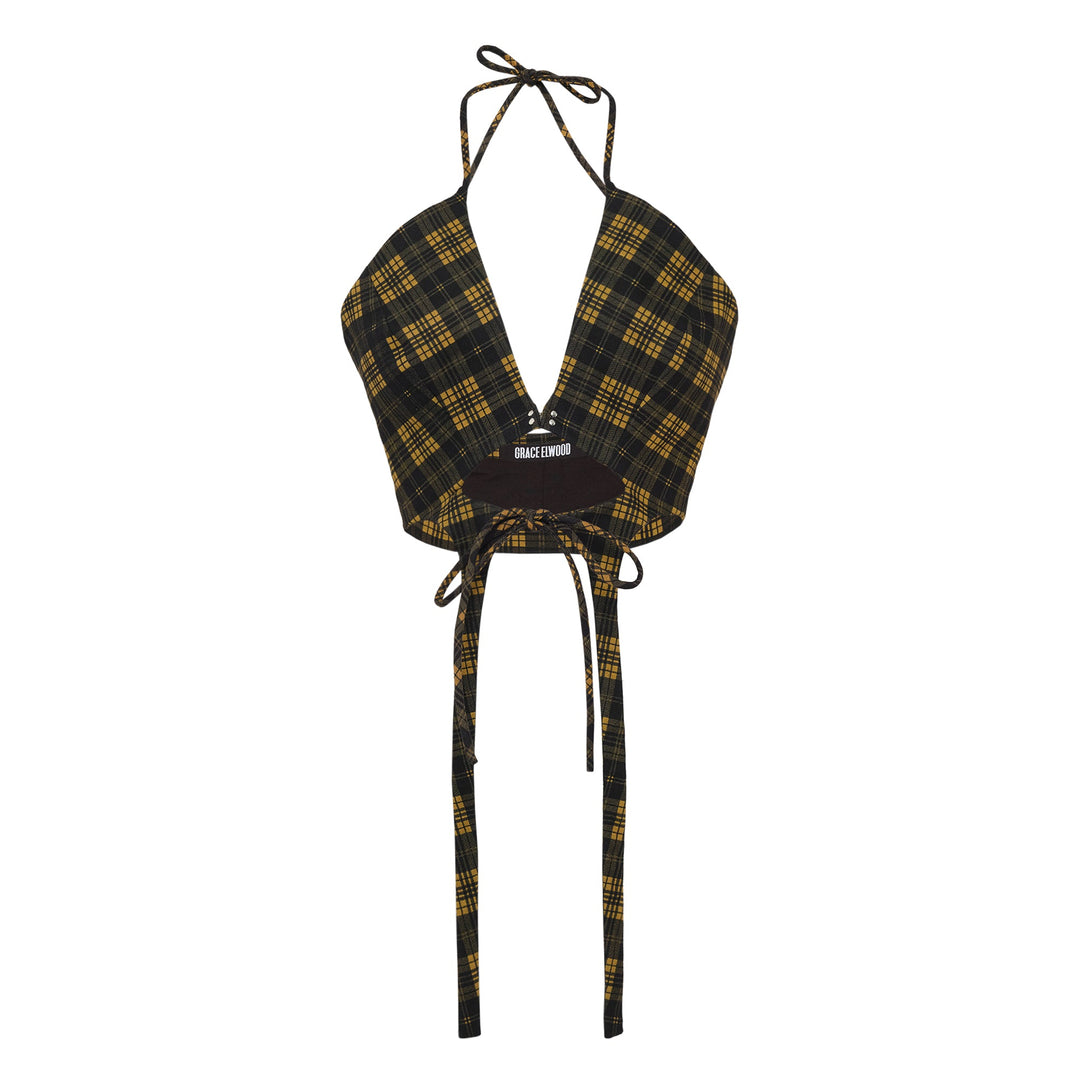 Check Halter Top