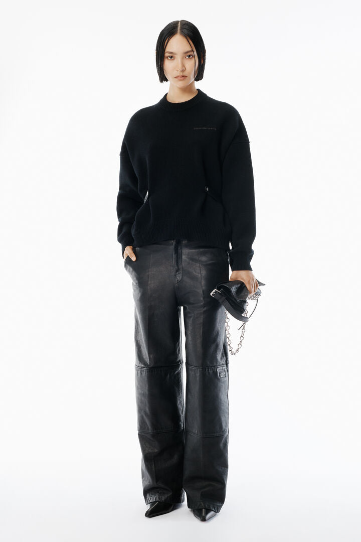 Wool-Cotton Crewneck Pullover