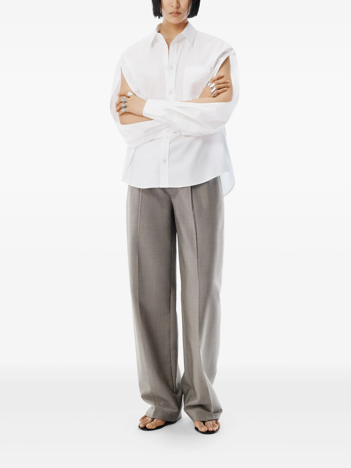 Shirt With Slashed Sleeve