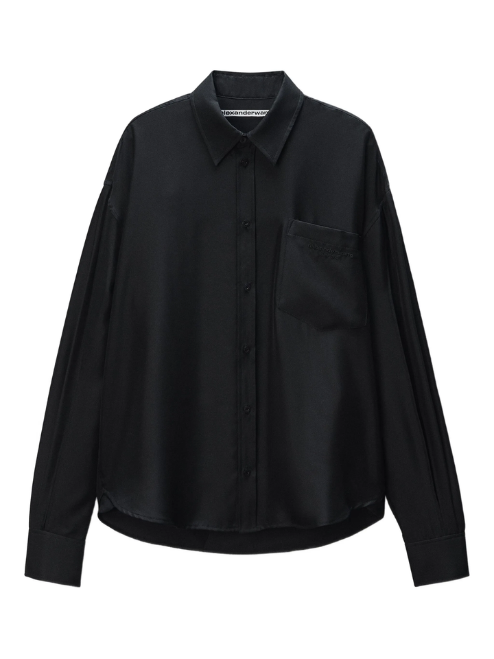 Button Up Shirt With Slashed Sleeve