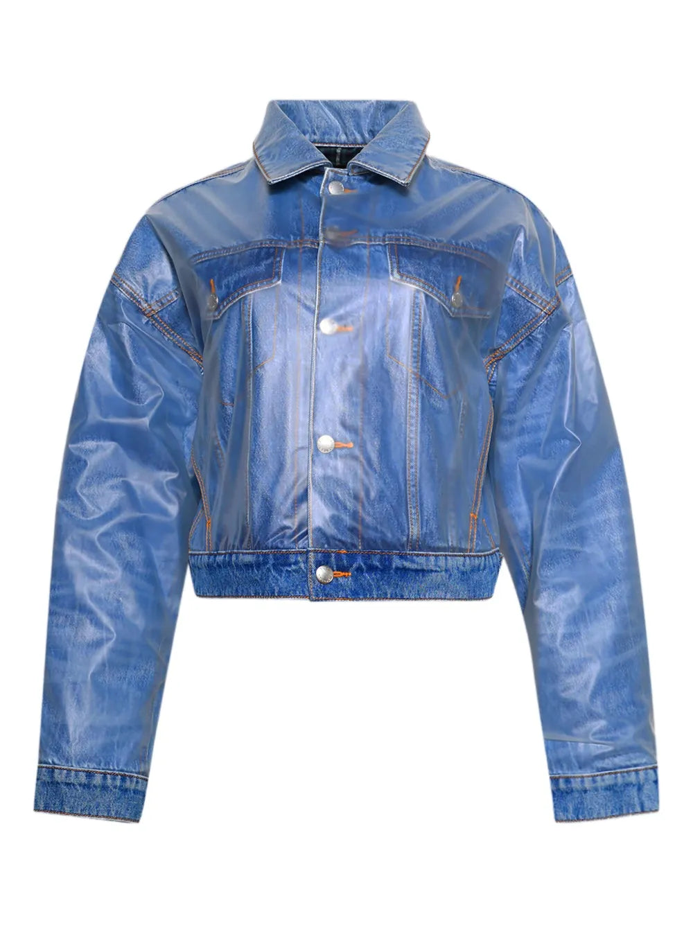 Trucker Jacket With Sheer Outer