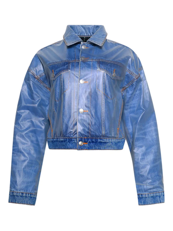 Trucker Jacket With Sheer Outer