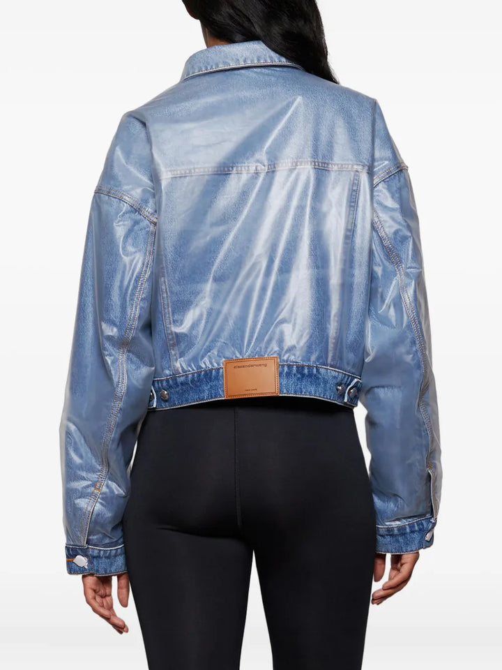 Trucker Jacket With Sheer Outer