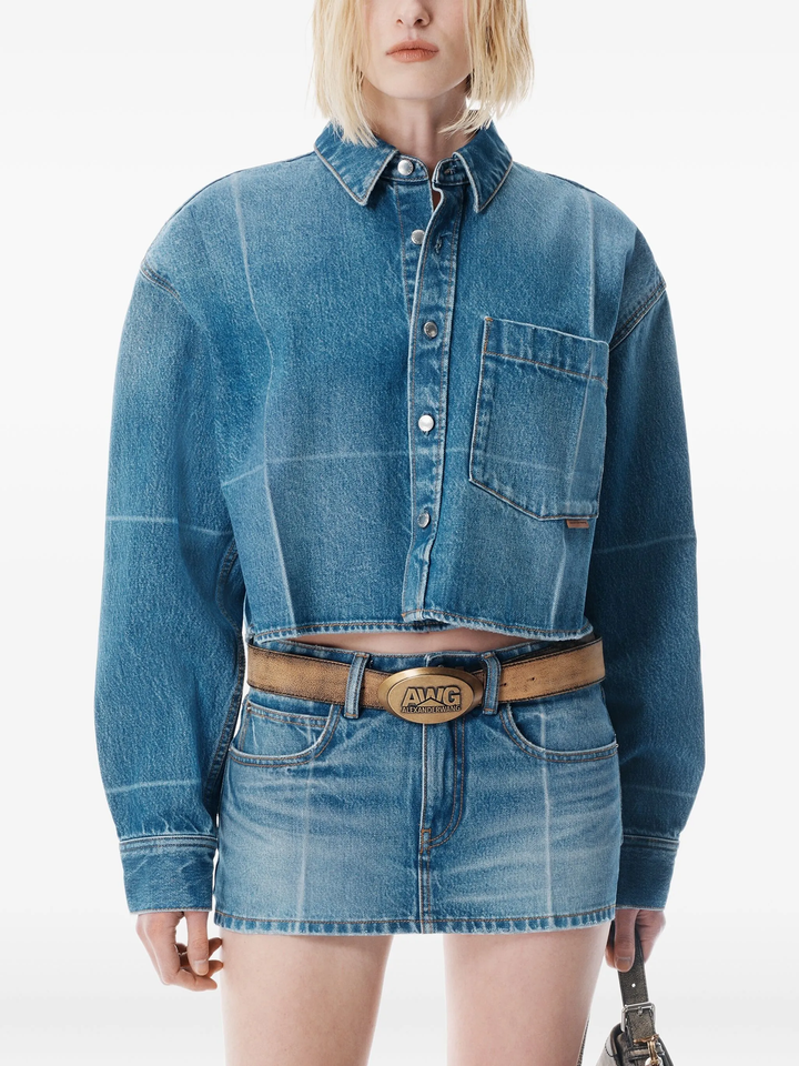 Cropped Button Down Shirt
