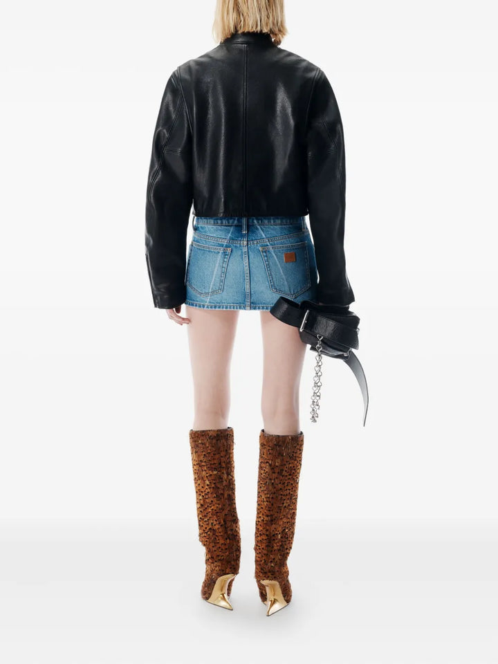 Skort With Faded Fold Lines