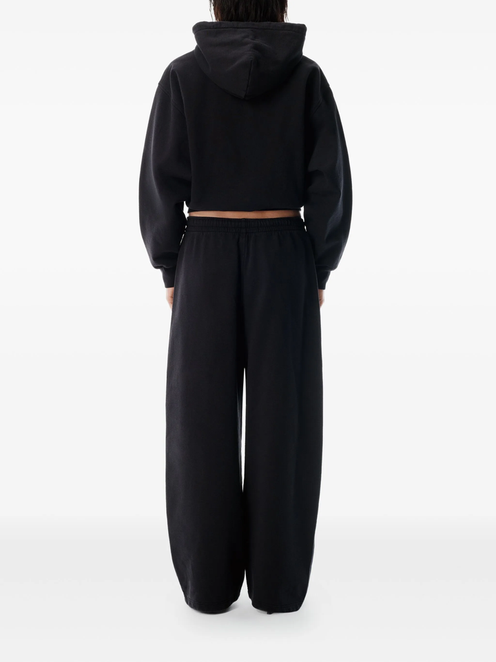 Zip- Up Hoodie With Rhinestone
