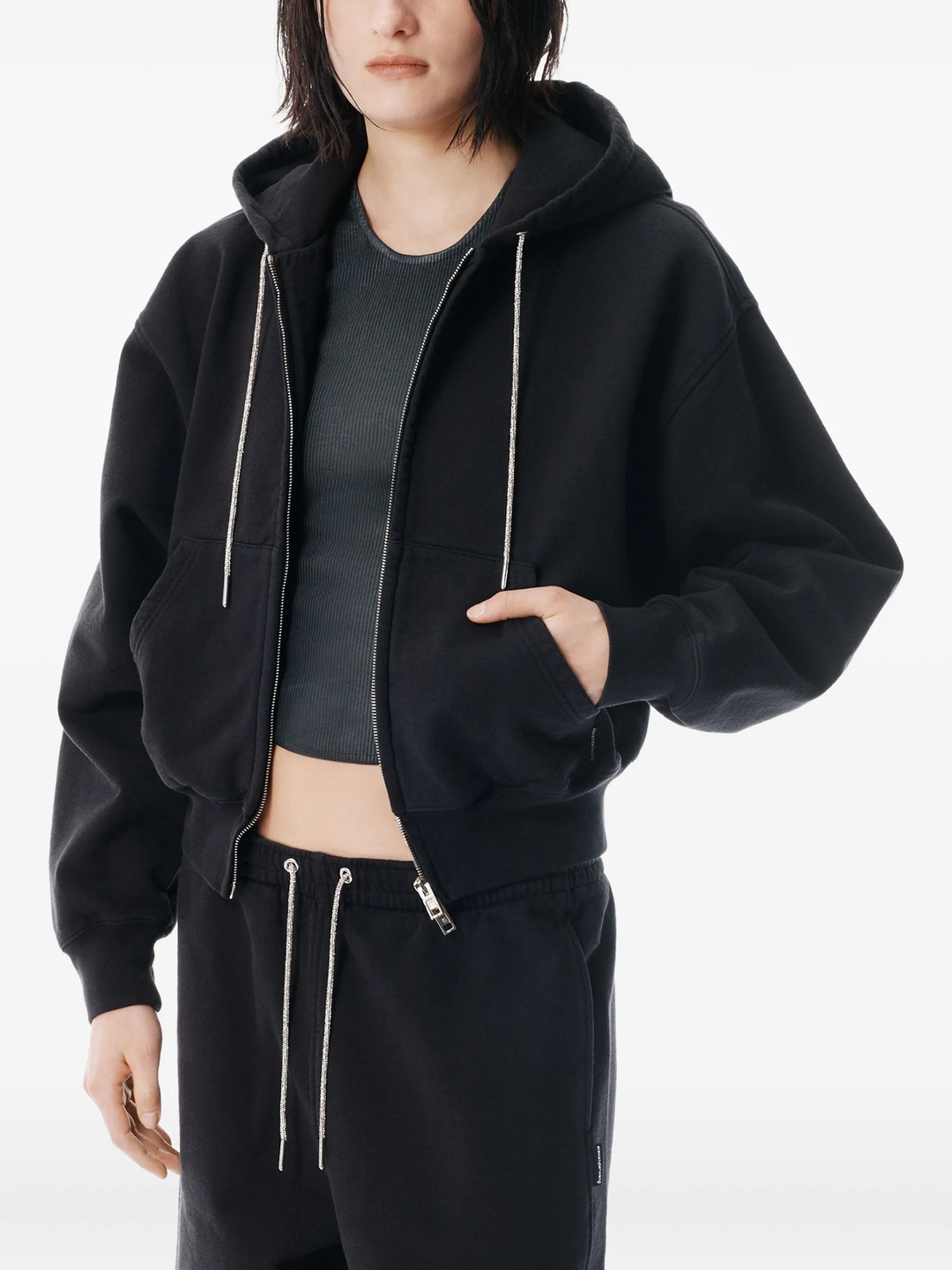 Sweatpants With Rhinestone