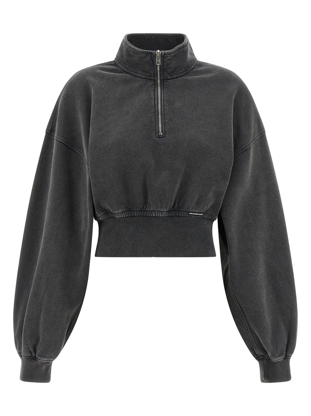 Cropped Half Zip Pull Over
