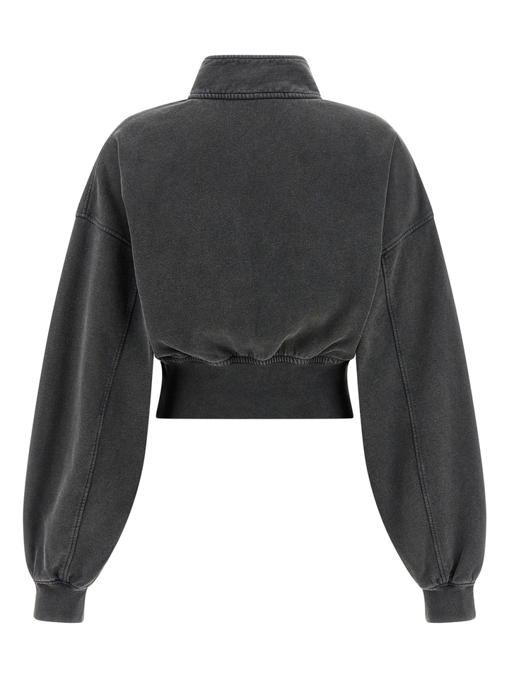 Cropped Half Zip Pull Over