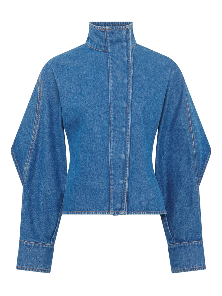 Moon Laser Blue Wash Denim Top
