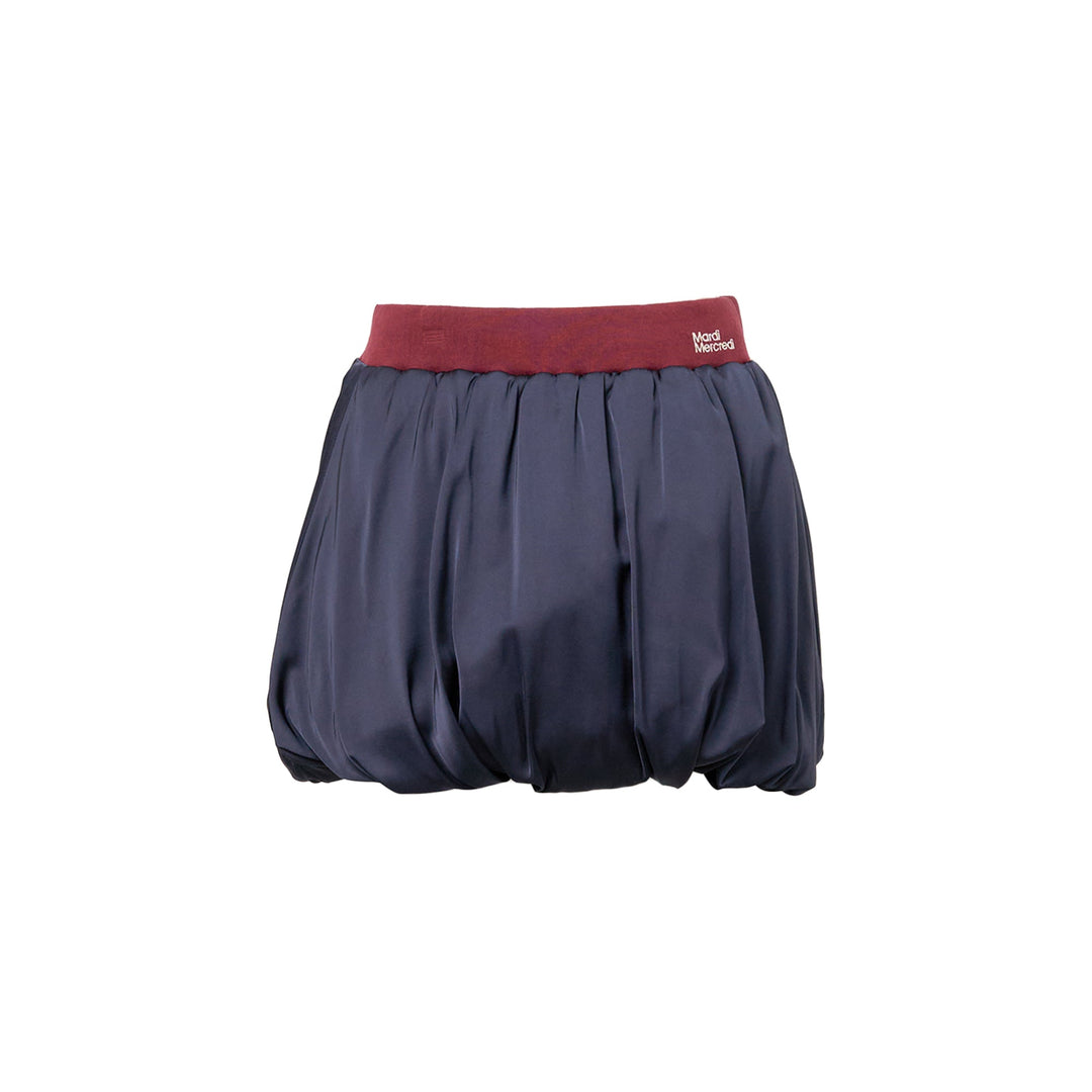 Satin Balloon Mini Skirt