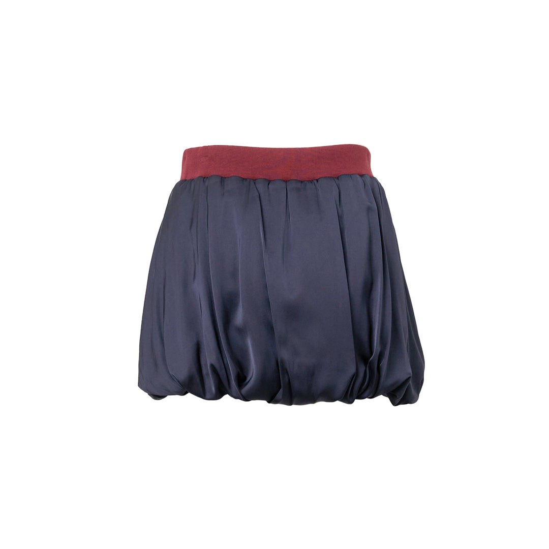 Satin Balloon Mini Skirt