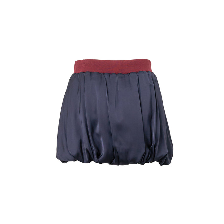 Satin Balloon Mini Skirt