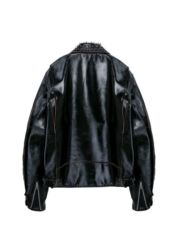 Holiday Studded Leather Jacket