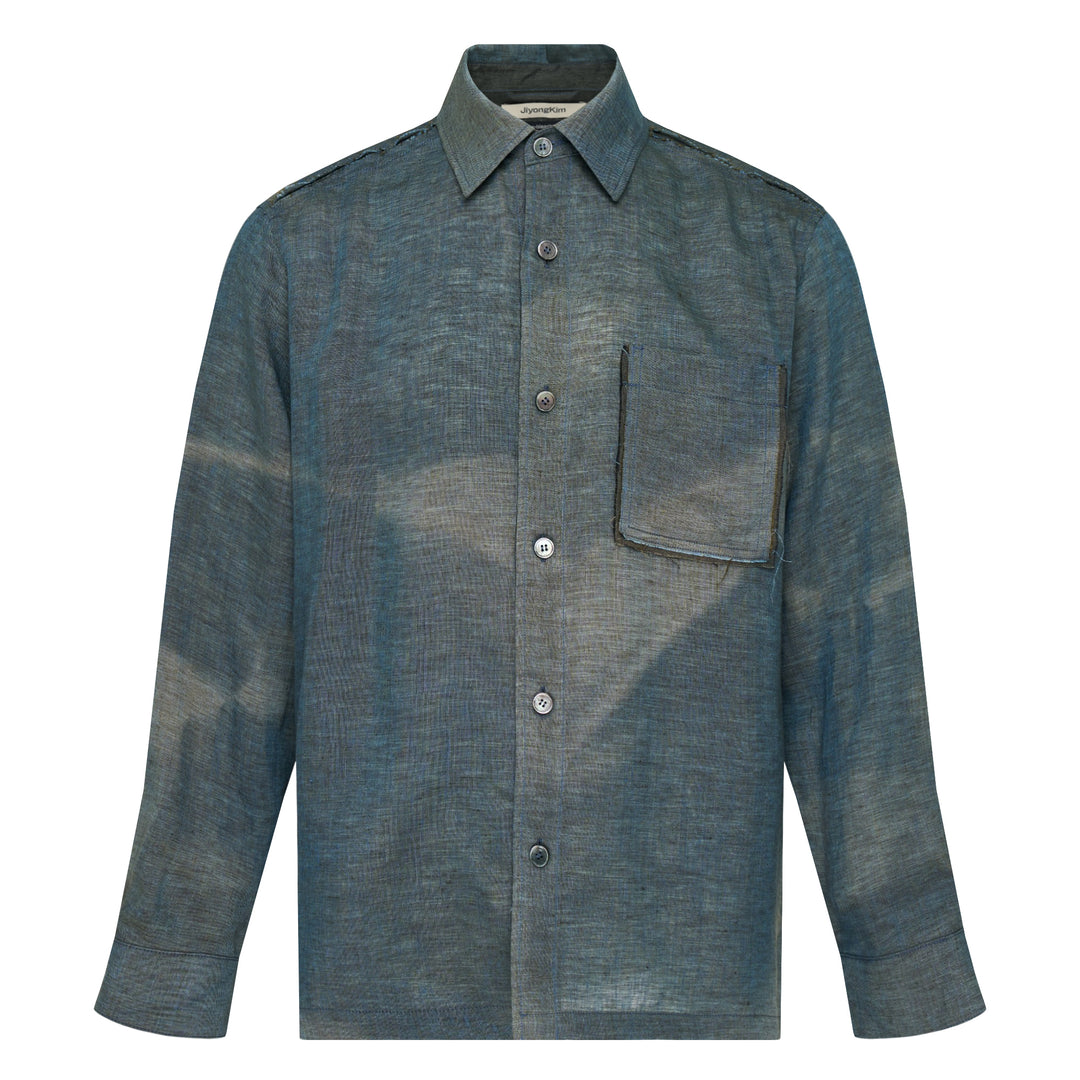 Sun-Bleached Raw Edged Shirt