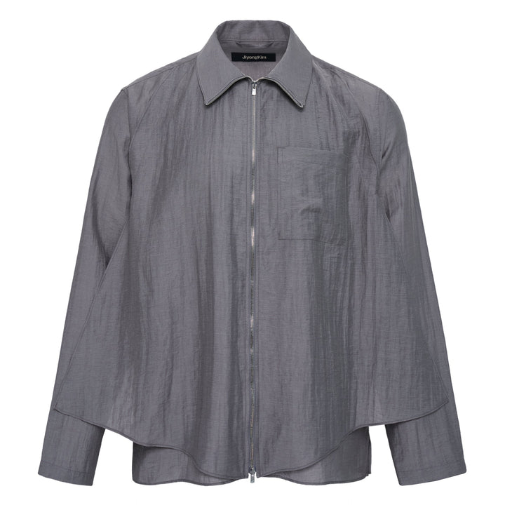 Layered Zip-Up Shirt