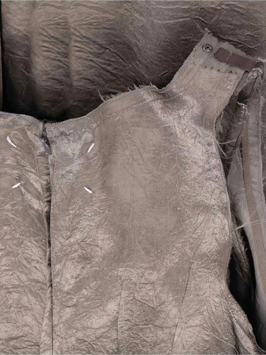 Midi Dress Wrinkled Acetate