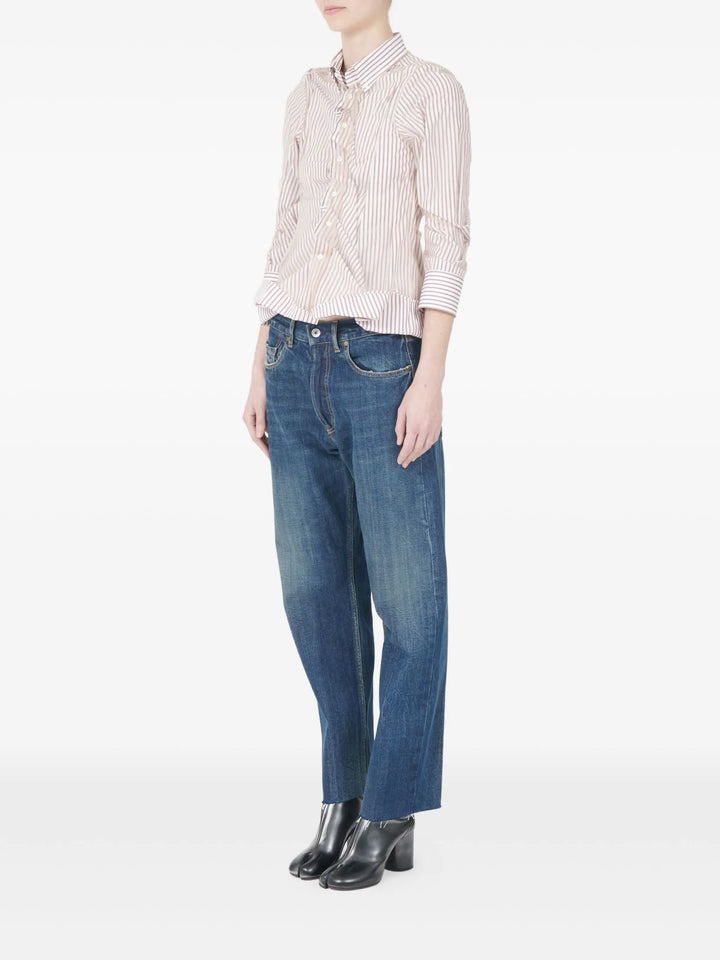 Shirt Tulle Striped Poplin