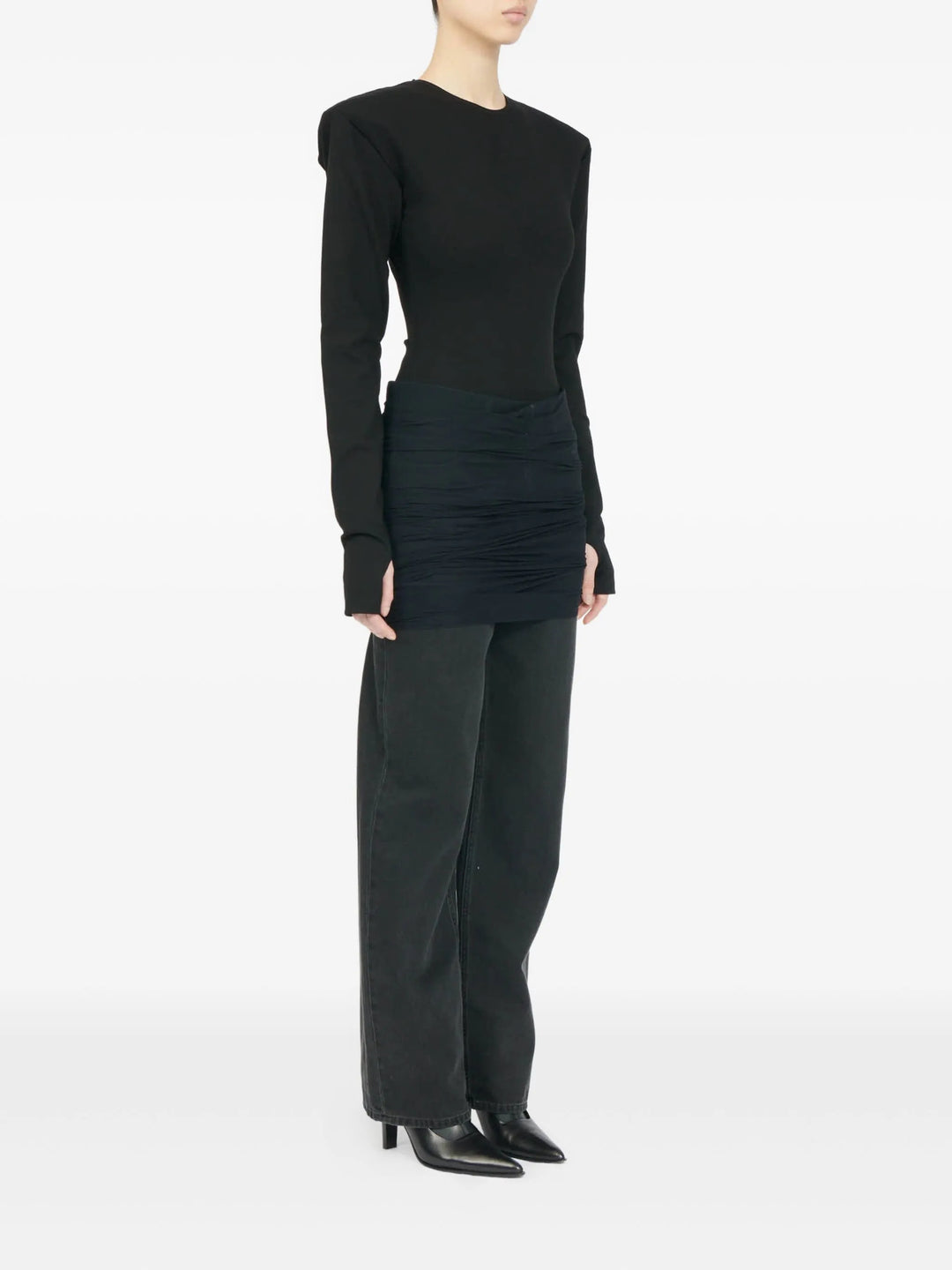 Pants 5 Pockets Black Denim