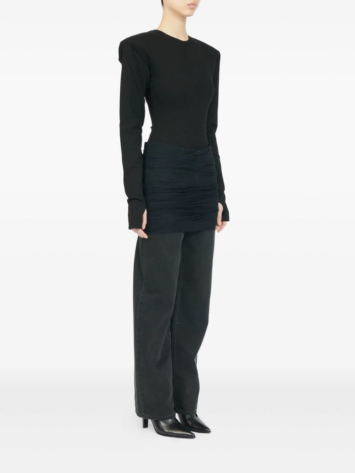 Pants 5 Pockets Black Denim