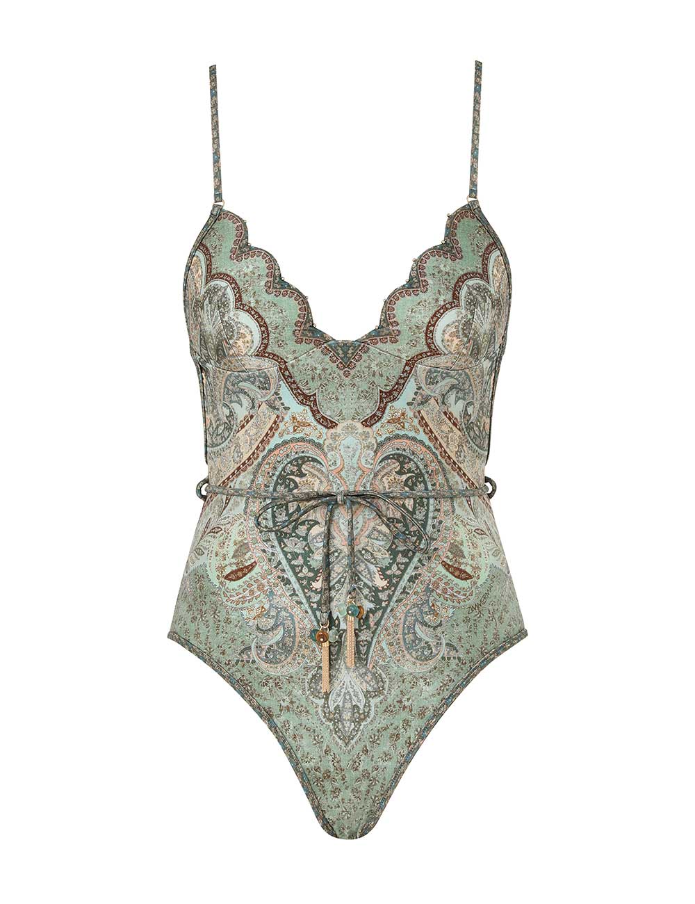 Wanderlust Scallop One Piece Swimwear