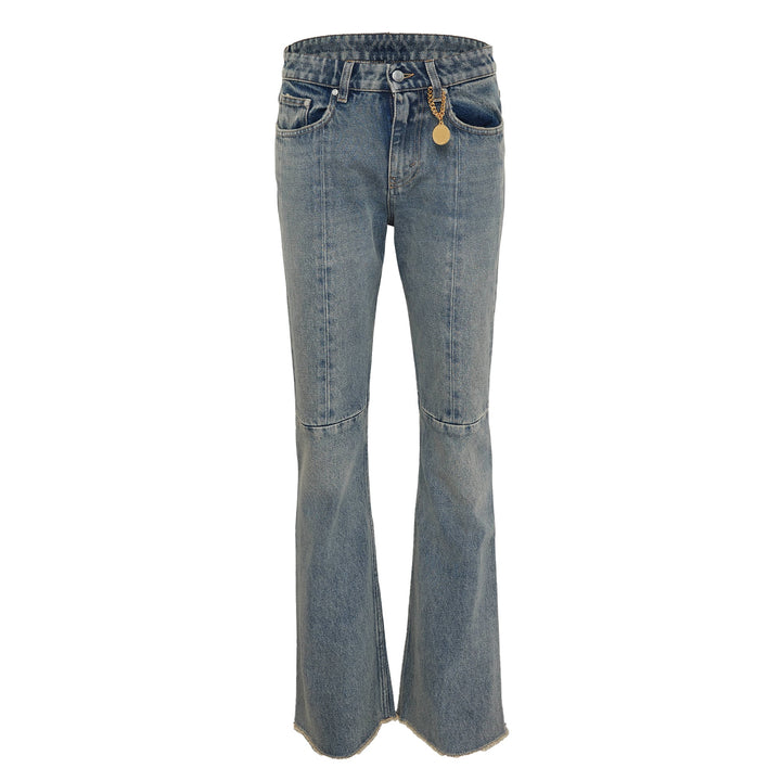 Mid Blue Kick Flare Jeans