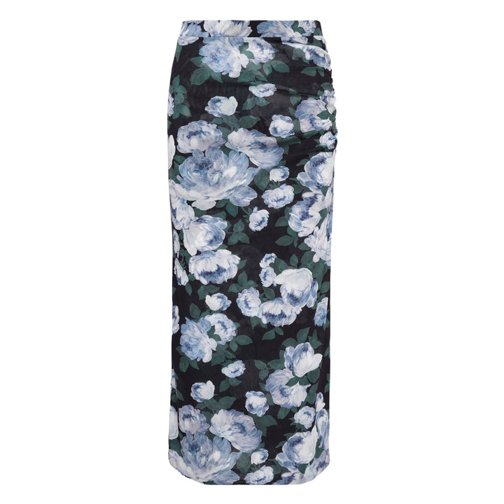 Bunch Of Roses Mesh Long Skirt