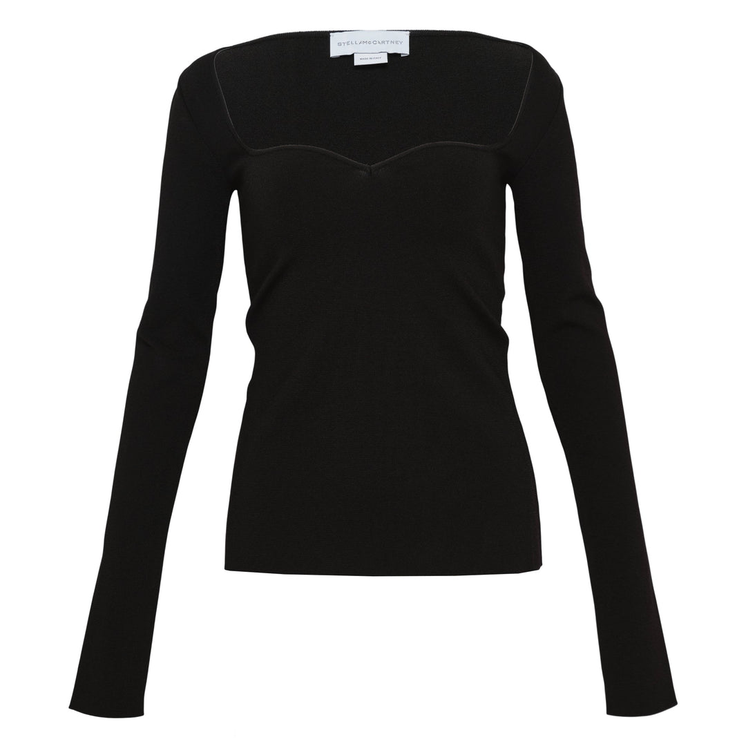 Compact Knit Shiny Top