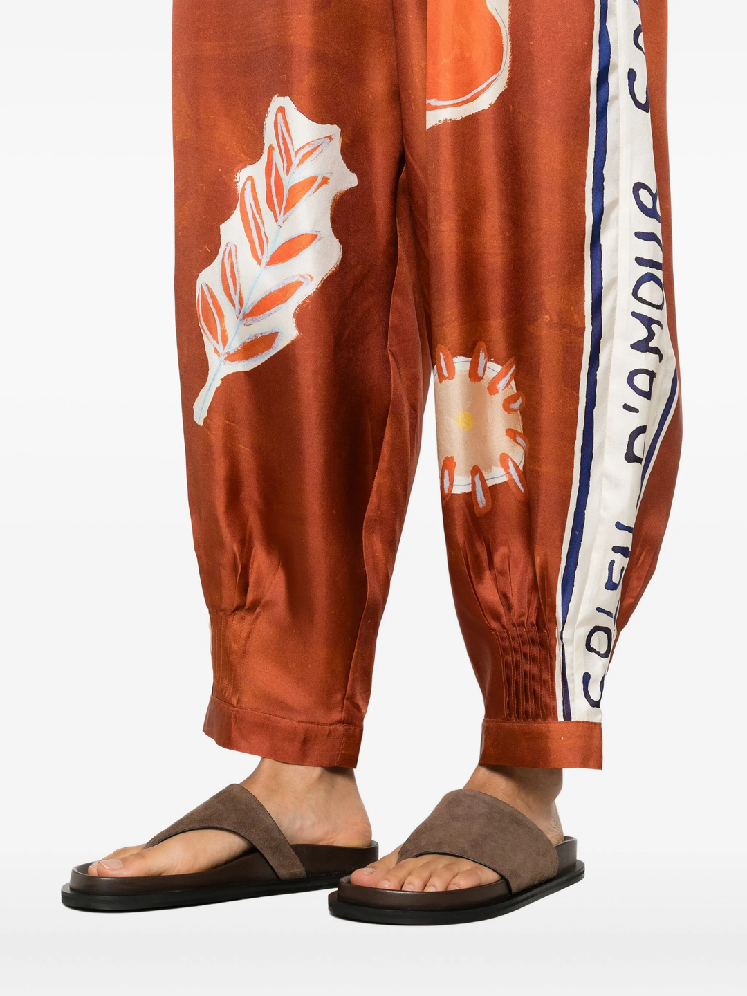 Soleil D'Amour Tapered Silk Pant