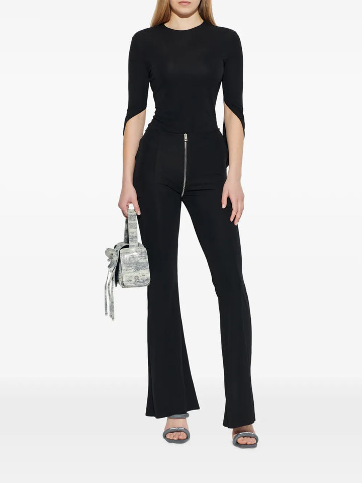 Mid-Rise Zipper Front Pants