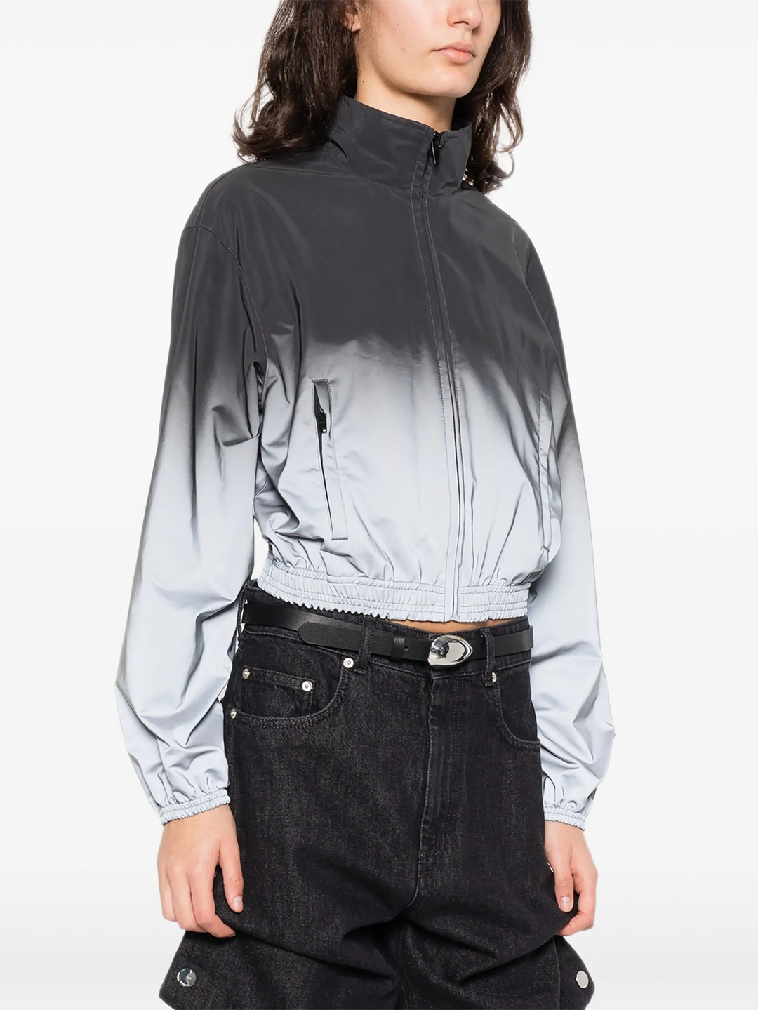 Reflective Shrunken Track Jacket