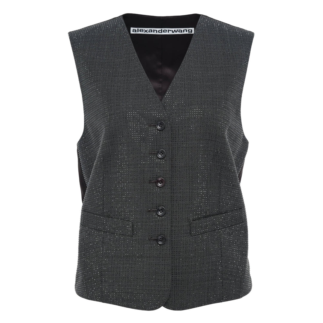 Wool Mohair Tailored Vest