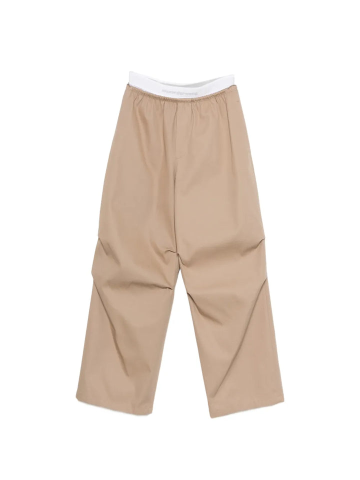 Mid-Rise Logo Elastic Pant