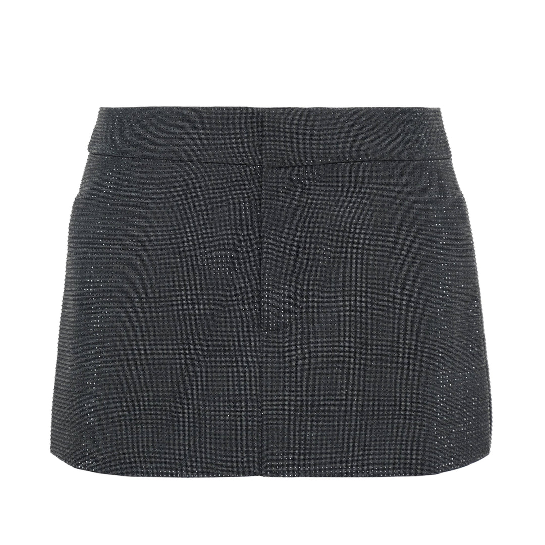 Wool Mohair Crystal Hotfix Skort