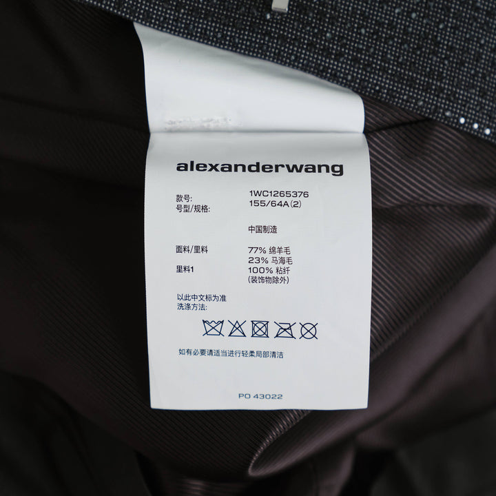 Wool Mohair Crystal Hotfix Skort