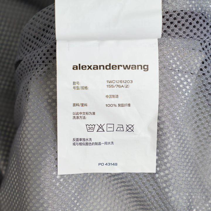 Reflective Mid-Rise Midi Skirt