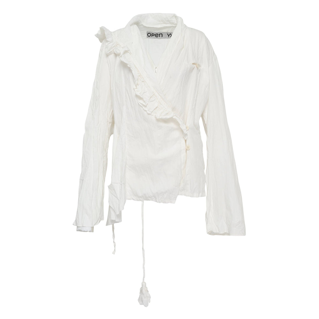 Unbalanced Ruffle Blouse