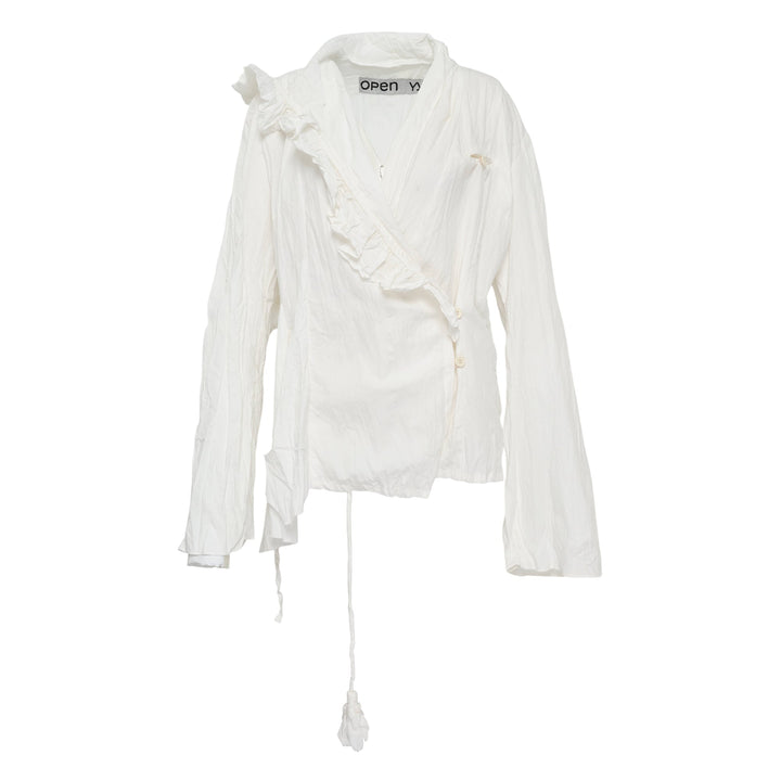 Unbalanced Ruffle Blouse
