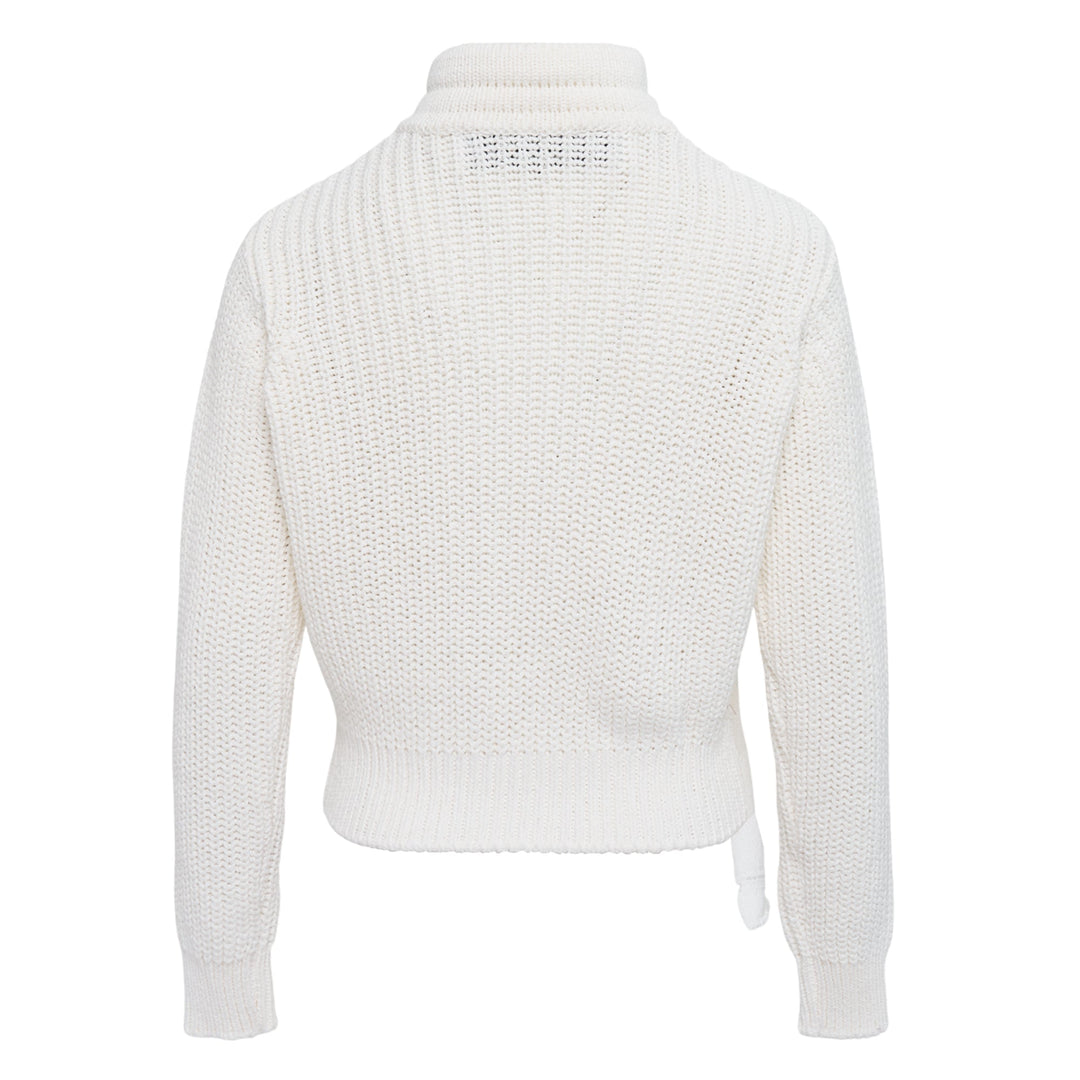 Applique Knit Zipup Jacket