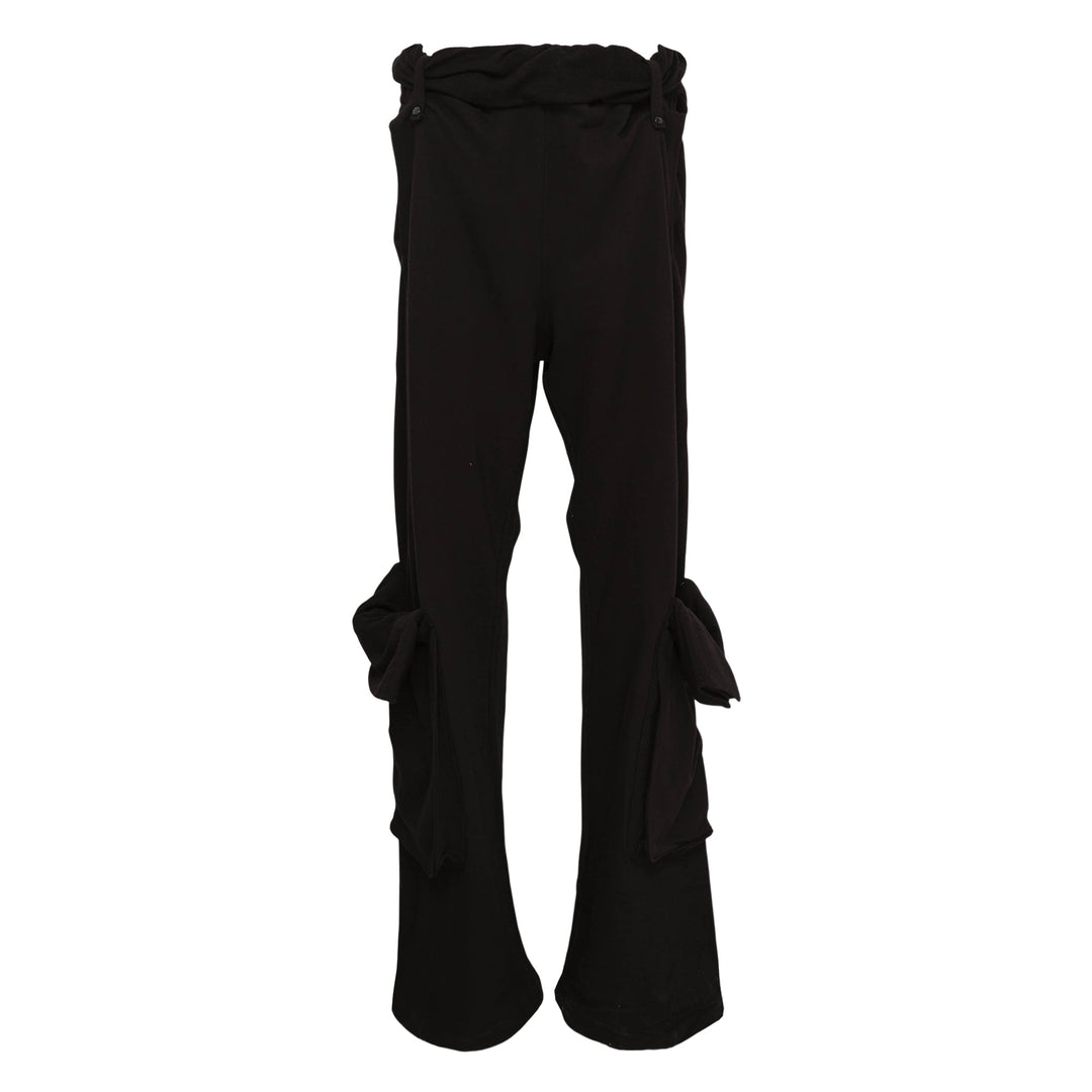 Rolled Waist Sweat Cargo Pants