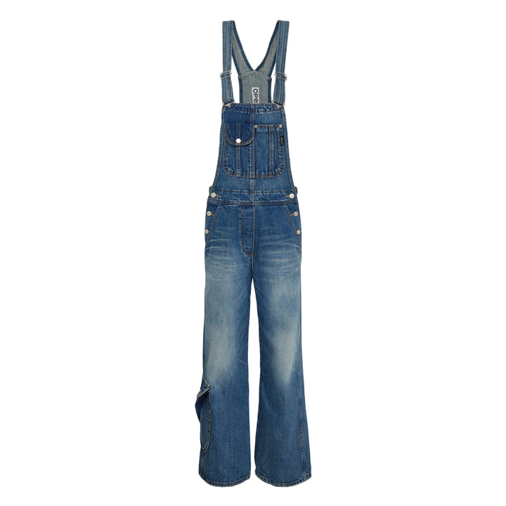 Cargo Pocket Denim Overalls