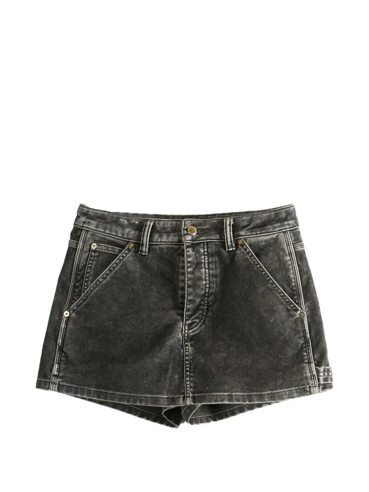 Flocked High Rise Carpenter Skirt
