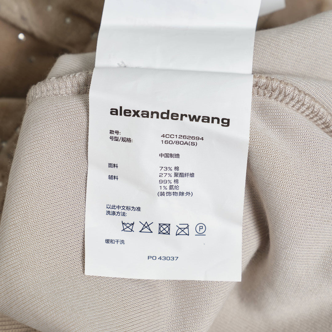 Crystal Hotfix Velour Shrunken Hoodie